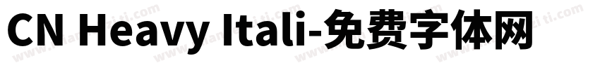 CN Heavy Itali字体转换